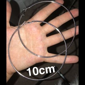 Large silver hoops